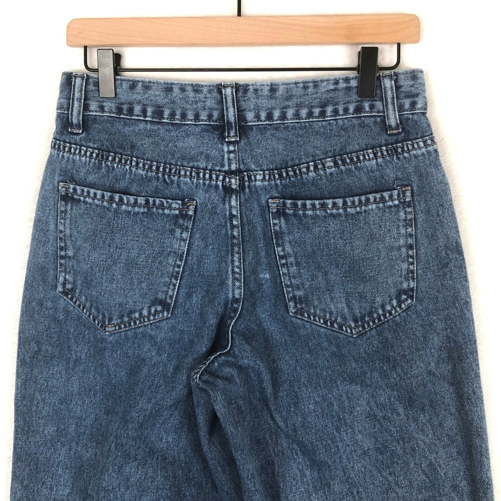 BAMBOO High Waisted Wide Leg Jeans Sz 3/26 Medium Wash Blue Denim Casual Relaxed - Picture 3 of 10